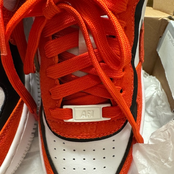 Nike Air Force 1 Custom Orange/ Black/White Sz Women’s 6 - Picture 4 of 8